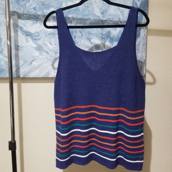 Multicolor knit texture tank top - Picture 3 of 4